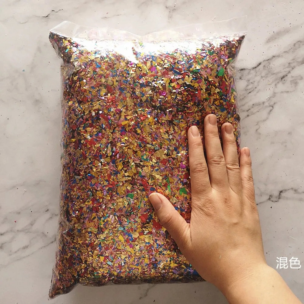 500g Candy Paper 15 Color Shell Paper Slime Filler Clay Toy DIY Slime Accessories Decor Jelly Mud Hand Gum Clay Kid