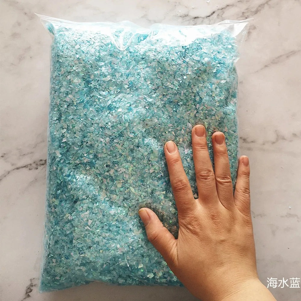 500g Candy Paper 15 Color Shell Paper Slime Filler Clay Toy DIY Slime Accessories Decor Jelly Mud Hand Gum Clay Kid