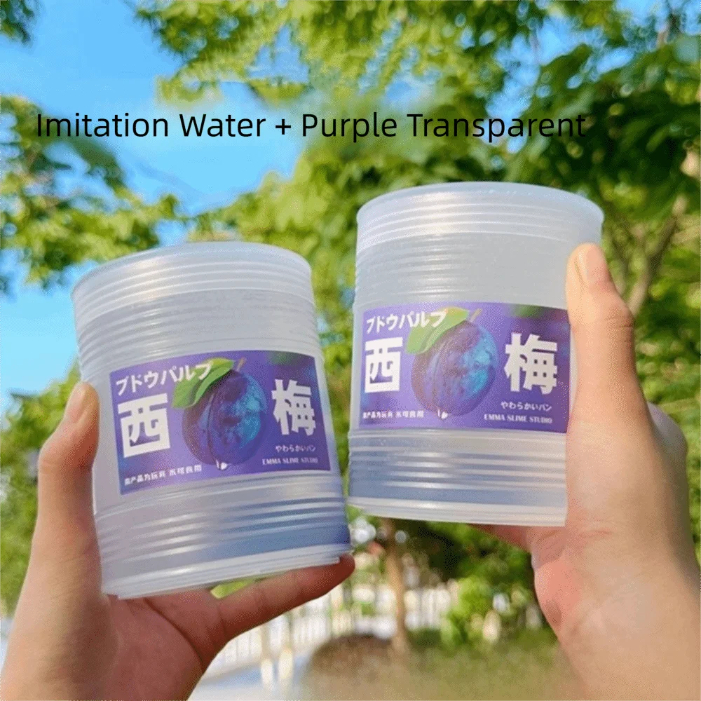 300ML High Aesthetic Value Simulate Juice Squeezing Bubble Gel Non-Stick Transparent Fake Water Stress Relief Non Toxic Slime