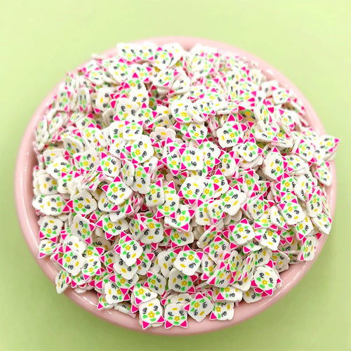 100g Cartoon Cat Hot Clay Sprinkles for Crafts Polymer Slices Slime Filler Accessories DIY Scrapbooking Nail Art Decoration