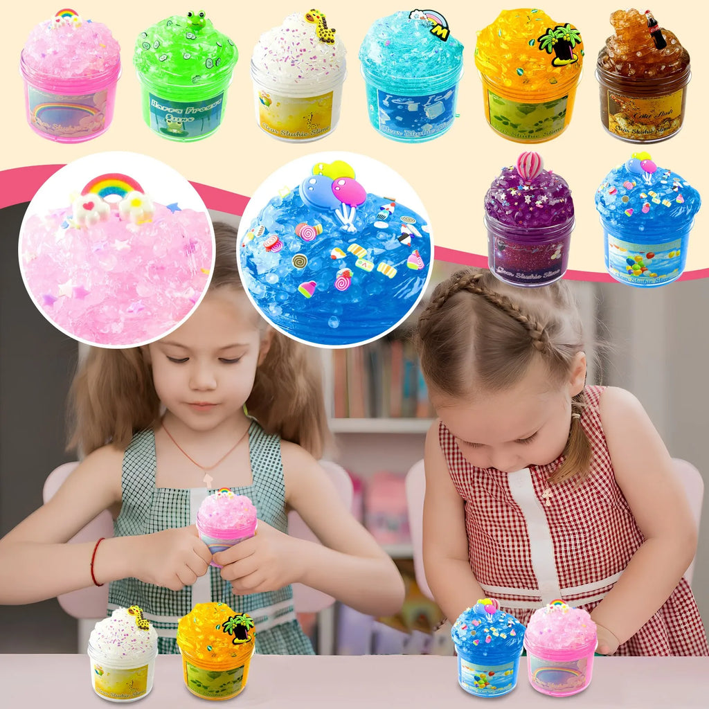 Q Solid Soft Crystal Mud Bubble Glue Slime Toys Children's Handmade Slime Cotton Mud No-stick Decompression Slime Squish Toys